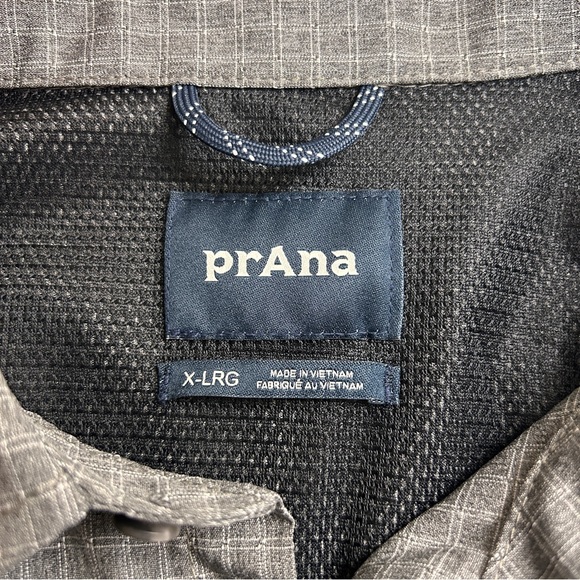 Prana Garvan Long Sleeve Shirt Gray Men's Size XL Outdoor Active # M21212643 - Picture 8 of 12